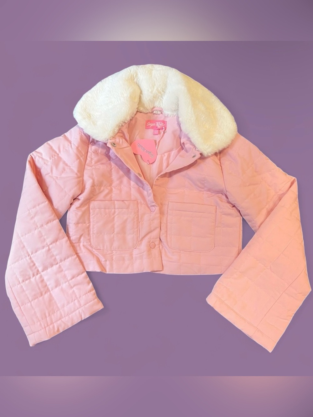 Sugar Thrillz x Dolls Kill - Polar Express Quilted Jacket - Pink